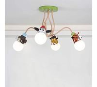 EFPD Children's Room Ceiling lamp Kids Room Modern boy Girl Bedroom Installation Chandelier Creative Cartoon Animal Design Ceiling Decorative Chandelier (4 Lights)