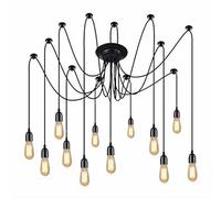 EFPD Classic Spider Chandelier Lighting 12 Lights, Black, Design Your Own Ceiling Chandelier, Supplied with 79 Inch Cable