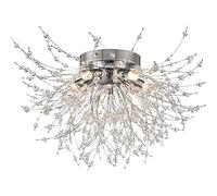 EFPD Fireworks Chandelier, G9 Crystal Ceiling Light, recessed Installation, for Lighting bedrooms, Dining Rooms, Living Rooms and Kitchen Islands. (Silver Ceiling Light 5T)