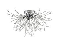 EFPD Fireworks Chandelier, G9 Crystal Ceiling Light, recessed Installation, for Lighting bedrooms, Dining Rooms, Living Rooms and Kitchen Islands. (Silver Ceiling Light 4T)