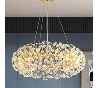 EFPD Gold Modern Crystal Chandelier, Large Luxury Ceiling Chandelier for Entrance Dining Room Bedroom Living Room Villa Chandelier, 28 Lights - D 40 Inches