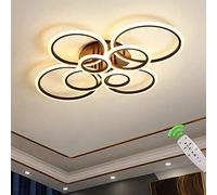 EFPD LED Dimmable Ceiling Light with Remote Control Modern 8 Ring Living Room Ceiling Light for Bedroom, Living Room (Diameter: 39.37")