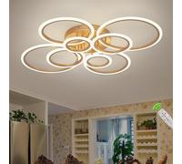 EFPD Modern 8 Ring Recessed Ceiling Light, Living Room Ceiling Light with Remote Control Dimmable 3000K-6500K, Oversized Conference Room Ceiling Light (Gold, 39.37")