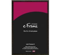 eFrame 10x15inch Frame - Versatile Open Grain Black Wood 15x10inch Picture Frame (25.4x38.1cm) / 10x15inch Black Photo Frame. Fitted with Clear Perspex (Non-Glass)