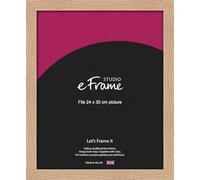 eFrame 24x30cm Frame - Solid English Oak Natural Wood Wood 30x24cm Picture Frame / 24x30cm Natural Wood Photo Frame. Fitted with Clear Perspex (Non-Glass), 2mm MDF Back and Wall Hanging Fixings