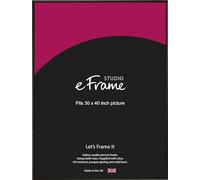 eFrame 30x40inch Frame - Versatile Open Grain Black Wood 40x30inch Picture Frame (76.2x101.6cm) / 30x40inch Black Photo Frame. Fitted with Clear Perspex (Non-Glass)