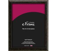 eFrame 4.5x6inch Frame - Versatile Open Grain Black Wood 6x4.5inch Picture Frame (11.4x15.2cm) / 4.5x6inch Black Photo Frame. Fitted with Clear Perspex (Non-Glass)