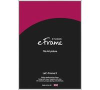 eFrame A0 Frame - Narrow Flat Fresh White Wood A0 Picture Frame (84.1x118.9cm) / A0 White Photo Frame. Fitted with Clear Perspex (Non-Glass), 2mm MDF Back and Wall Hanging Fixings