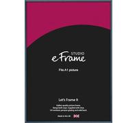 eFrame A1 Frame - Coastal Blue Wood A1 Picture Frame (59.4x84.1cm) / A1 Blue Photo Frame. Fitted with Clear Perspex (Non-Glass), 2mm MDF Back and Wall Hanging Fixings