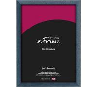 eFrame A5 Frame - Coastal Blue Wood A5 Picture Frame (14.8x21cm) / A5 Blue Photo Frame. Fitted with Clear Perspex (Non-Glass), 2mm MDF Back and Wall Hanging Fixings