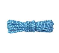 EFRJUWI 4 Pair 5MM Round Shoe Laces Two-Tone Mixed Color For Sport Shoelaces Rope 90/120/150/180cm(Light Blue White,90cm)