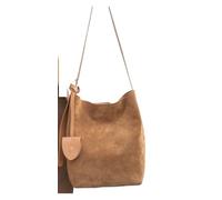 EFRJUWI Women's Bucket Tote Bag Suede Leather Vintage Spacious Single Shoulder for Work Shopping Travel Daily Use(Color-03)