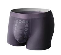 Eft Underwear - Magnetic Therapy Mens Boxer Briefs for Energy Field Therapy and Energetic Comfort Purple 4XL