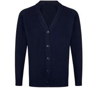 EFTINAN Girls Premium Knitted Cardigan Long Sleeve School Uniform Size 2-18 Years UK (UK, Age, 18 Years, Regular, Navy)