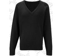 EFTINAN Unisex Premium V-Neck Knitted Jumper Long Sleeve Sweatshirt School Ages 2-18+ UK