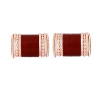 Efulgenz Bridal Indian Bangles for Women Punjabi Chuda Set Traditional Wedding Bridal Chura Acrylic Bracelet Bangle Set Jewelry for Women (64 Pcs), 2-6, Acrylic, no gemstone