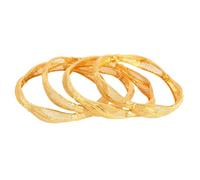 Efulgenz Indian Bangles for Women Gold Tone Dubai Style Bracelet Bangle Set Engraved Pattern Bridal Wedding Jewelry Bollywood Indian Bangles Bracelet Fashion Jewelry (4 Pcs), 2-10, Metal