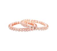 Efulgenz Indian Bangles for Women Rhinestone CZ Crystal Bracelet Bangle Set Bridal Indian Wedding Party Bangles Fashion Statement Jewelry for Women (2 Pcs), 2-8, Alloy, no gemstone