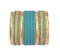 Efulgenz Indian Bridal Bangle Set for Wedding Gold Tone Engraved Bracelet Bangle with Textured Dotted Dozen Metal Bangles Traditional Indian Bangles for Women Bollywood Fashion Jewelry, 10, Metal, no