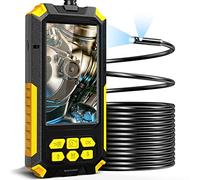 EFUTONPRO Dual Lens Endoscope Camera 10 m Endoscope 1080P HD Inspection Camera 4.5 Inch IPS Screen IP67 Waterproof Tube Camera with Light, Semi-Rigid Cable, 32G Card (10M)