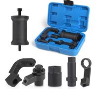 efuturetime 6-Piece Diesel Injector Puller Tool Compatible with Audi VW VAG 1.6 2.0 TDi Engine, Puller for Injectors with Slide Hammer and 5 Adapters Replaces T10402 T10415