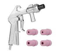 EFUTURETIME Sandblasting Gun Compressed Air Set, Sand Blasting Gun Sandblasting Equipment with 4 Ceramic Nozzles, a Black Metal Nozzle and a Stainless Steel Air Connection Nipple