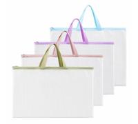 Efuwfugc 4pcs Art Folder Carry Case, Art Folder A3, A3 Arts Portfolio Folder for Artists and Professionals, Large Format Document Storage Solution,Purple Blue Pink Green