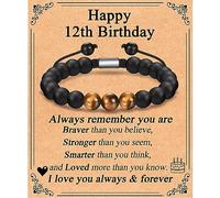 EFVISD 12th 13th 14th 15th 16th 17th 18th 21st 30th 40th 50th 60th 70th 80th 90th 100th Birthday Gifts for Him Men, Birthday Bracelet for Boys Mens Dad Son Grandson Nephew Boyfriend Brother Grandpa, 5