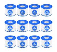 EFXILUKUV Size VI Hot Tub Filter Cartridge Replacement, Compatible With Bestway Lay-Z-Spa, Intex, Coleman SaluSpa 90352E 58323(12PCS)
