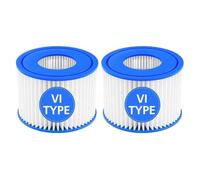 EFXILUKUV Size VI Hot Tub Filter Cartridge Replacement, Compatible With Bestway Lay-Z-Spa, Intex, Coleman SaluSpa 90352E 58323(2PCS)