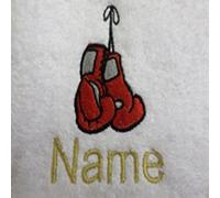 EFY Boxing Gloves Design and Personalised embroidered name on towel… (Hand Towel)