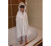 EFY White Hooded Towel with a Personalised Name of your choice. (Name up to 10 letters)