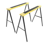 EG 2 x Saw Horse Folding Trestle Saw Non Slip Foldable Carpenter Builder Twin Pack