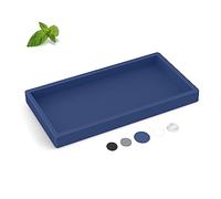 EG-SIPRO Bathroom Counter Tray, High-Grade Thickened Silicone Vanity Tray, Shatterproof Durable Rectangle Soap Dispenser for Countertop