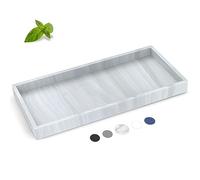 EG-SIPRO Bathroom Counter Tray - High-Grade Thickened Silicone Vanity Tray, Shatterproof Durable Rectangle Soap Dispenser for Countertop