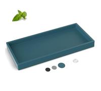 EG-SIPRO Bathroom Counter Tray, High-Grade Thickened Silicone Vanity Tray, Shatterproof Durable Rectangle Soap Dispenser for Countertop