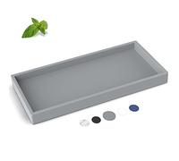 EG-SIPRO Bathroom Counter Tray - High-Grade Thickened Silicone Vanity Tray, Shatterproof Durable Rectangle Soap Dispenser for Countertop