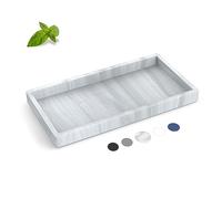 EG-SIPRO High-Grade Thickened Silicone Bathroom Counter Tray, Shatterproof Durable Rectangle Vanity Soap Dispenser Tray for Countertop