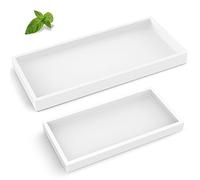 EG-SIPRO High-Grade Thickened Silicone Bathroom Vanity Tray - Shatterproof Durable Rectangle Counter Tray for Soap Dispenser and Countertop