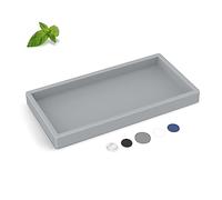 EG-SIPRO High-Grade Thickened Silicone Rectangle Bathroom Vanity Tray - Shatterproof Durable Soap Dispenser Tray for Countertop