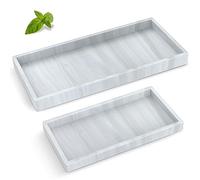 EG-SIPRO High-Grade Thickened Silicone Rectangle Bathroom Vanity Tray - Shatterproof, Soap Dispenser Tray for Countertop