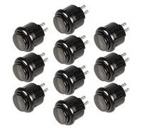 EG Starts 10x 24mm Push Button Built-in Micro Switch Replace for Sanwa OBSF-24 Buttons Arcade Joystick Mame Jamma Games Black Colors