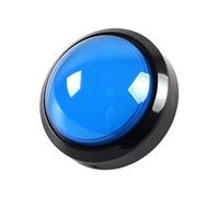 EG STARTS 4 Inch 100mm Big Dome 12V LED Illuminated Push Buttons With Microswitch For Arcade Machine Video Games Parts (Blue)