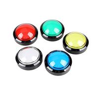 EG STARTS 5x New 60mm Dome Shaped LED Illuminated Push Buttons For Arcade Coin Machine Operated Games (Each Color of 1 Pieces)