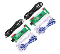 EG STARTS Arcade 2 Player Zero Delay USB Encoder to PC Games Controller Arcade Joystick Buttons for PC, MAME, Raspberry Pi, Arcade1Up - 3X Red Power Outputs (5Pin + Happ Style)