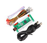 EG STARTS Zero Delay USB Encoder to PC LED Joystick Set For LED Arcade Joystick DIY Kit Controller Part Mame Games (5Pin Cable + 10x 3Pin 2.8mm Wire)