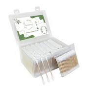 Egaageoi 1000 Count Bamboo Cotton Swabs - Double-Tipped, Biodegradable and Organic Cotton Buds | Eco-Friendly Natural Sticks for Ear Cleaning, Makeup, Pet Care and Ointment Application