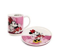Egan Dessert Plate + Mug Imp. Minnie Mouse I Am Pink