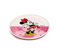 Egan Mickey Mouse Round Dessert Plate, 20 cm, Yellow, Bone China, Microwave and Dishwasher Safe, Disney Collection (Pink)