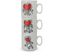 Egan Mug Keith Haring Collection. Item Made of White and Red Porcelain. Size: 26 x 8.5 x 10 cm. Reference is PKHSET/3